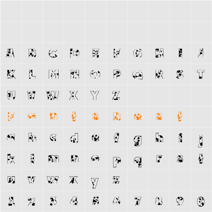 a_PlakatInkbl Character Map