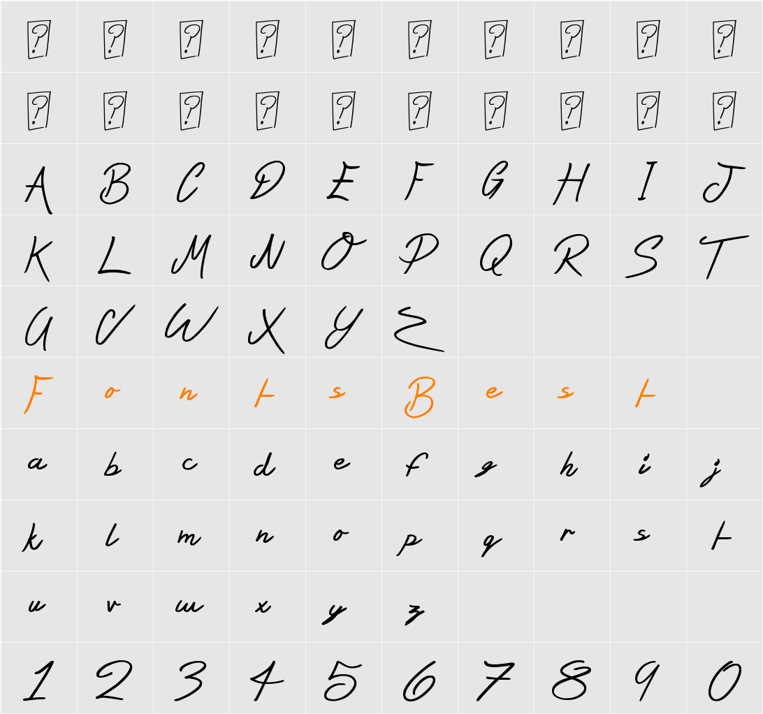 Silent Reaction Character Map