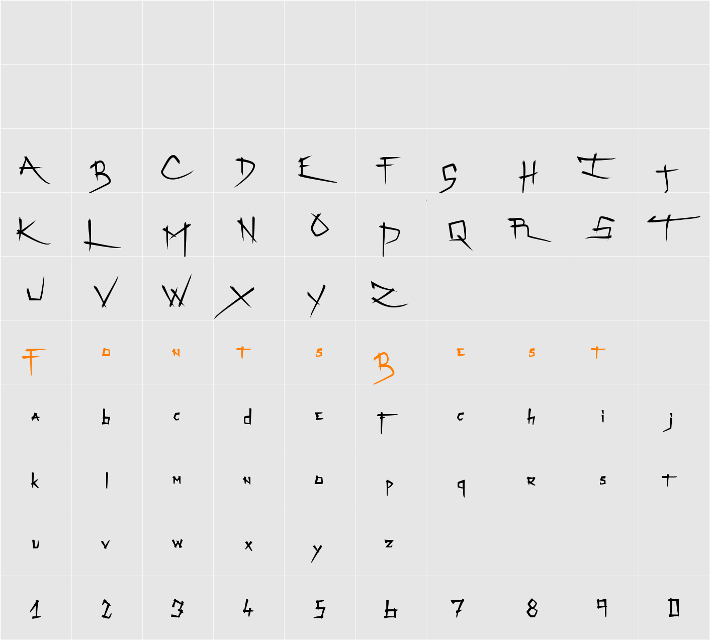 Zenzai Itacha Character Map