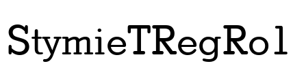 StymieTRegRo1 Font Image