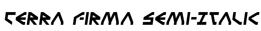Terra Firma Semi-Italic Font Image