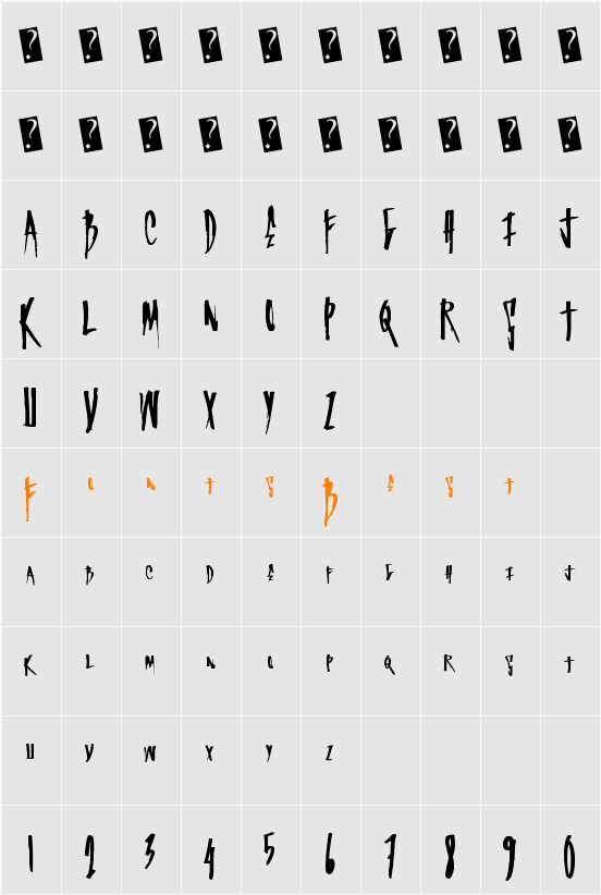 SuperGraf Character Map