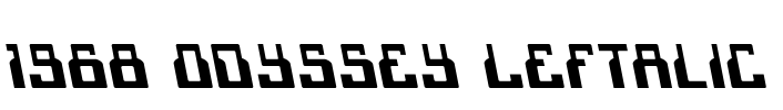 1968 Odyssey Leftalic Font Image