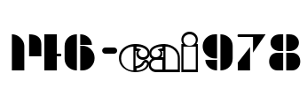 146-CAI978 Font Image