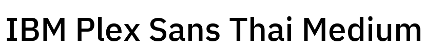 IBM Plex Sans Thai Medium Font Image