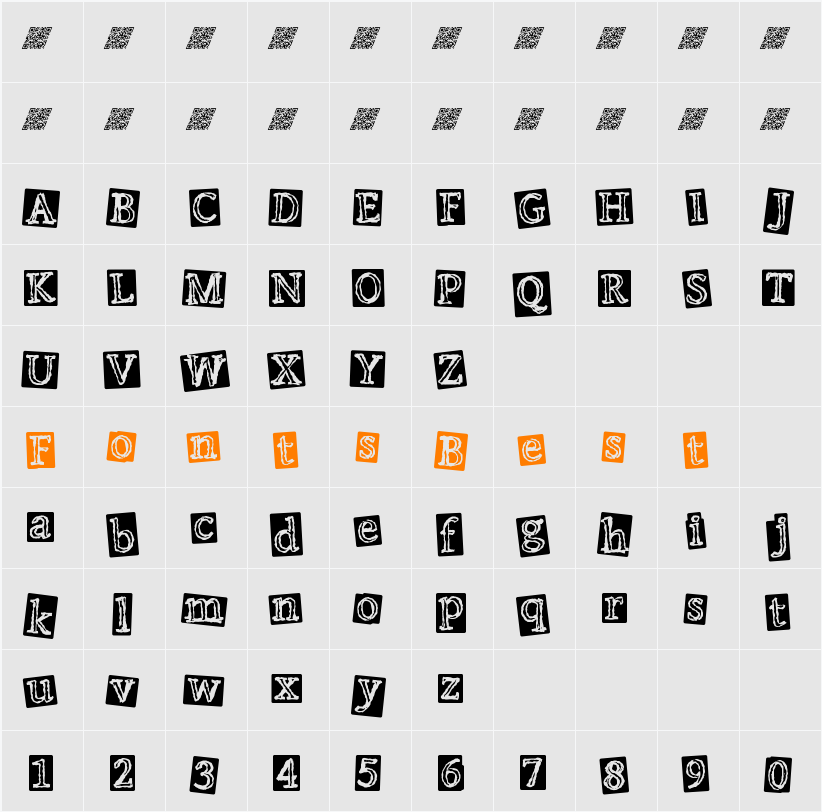 PunkEvent Character Map