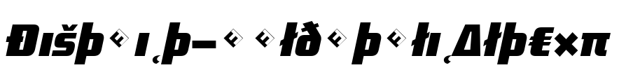 District-BoldItalicAltExp Font Image