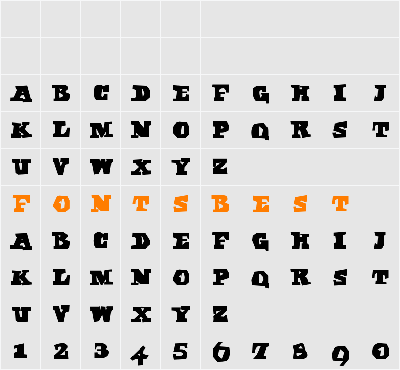 EgyptAxt Character Map
