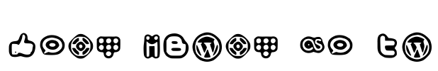 Social Media Icons Bold Font Image