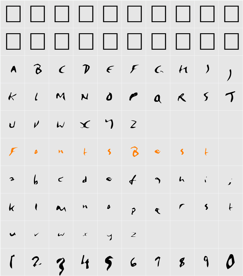 Enya Character Map