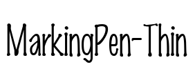 MarkingPen-Thin Font Image