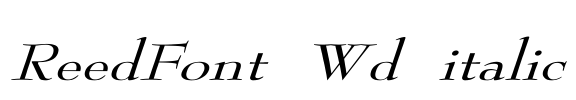 ReedFont Wd italic Font Image