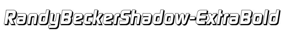 RandyBeckerShadow-ExtraBold Font Image