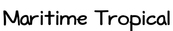 Maritime Tropical Font Image