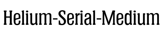 Helium-Serial-Medium Font Image