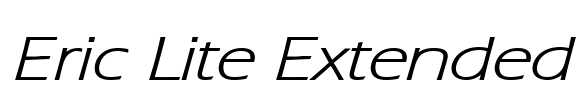 Eric Lite Extended Font Image