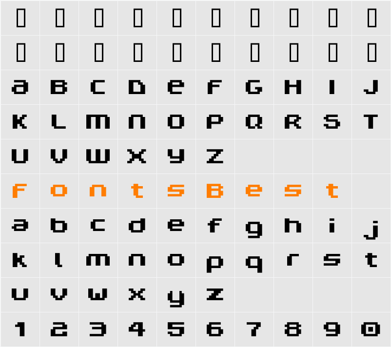 V5 Prophit Character Map