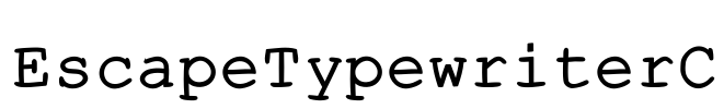 EscapeTypewriterC Font Image