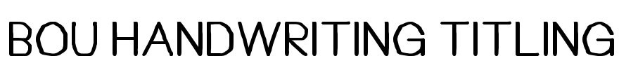 Bou Handwriting Titling