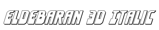 Eldebaran 3D Italic
