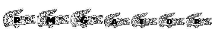 RMGator Font Image