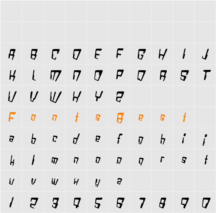 VTC Bad DataTrip Character Map