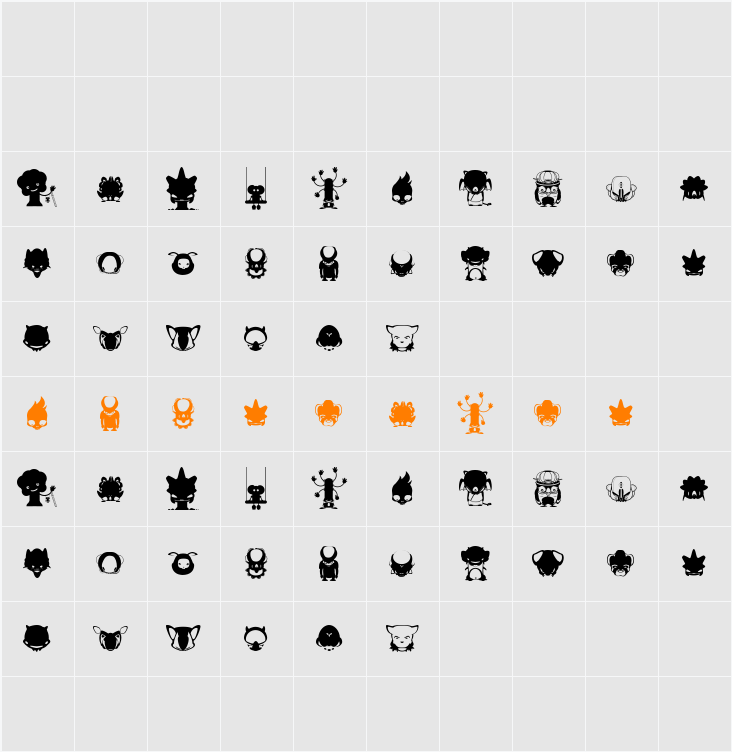pictoserie5 Character Map
