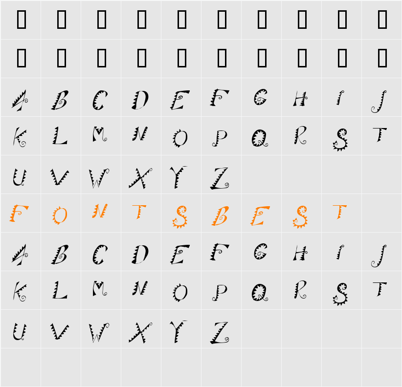JI-Plonks Character Map