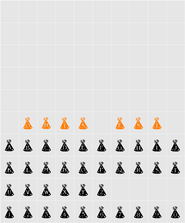 Party Hats Character Map