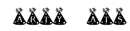 Party Hats Font Image