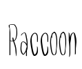 Raccoon Font Image