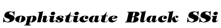 Sophisticate Black SSi Font Image