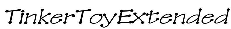 TinkerToyExtended Font Image