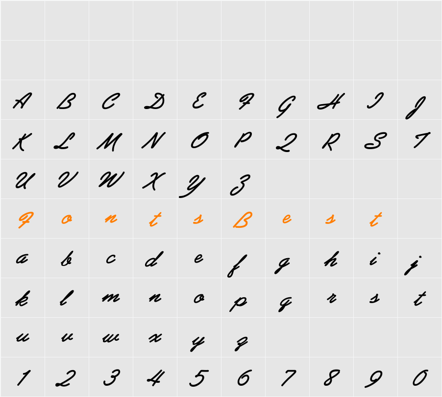 PreludeFLF Character Map