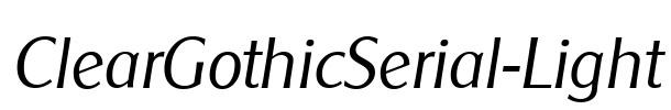 ClearGothicSerial-Light Font Image