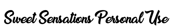 Sweet Sensations Personal Use Font Image