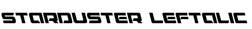Starduster Leftalic Font Image