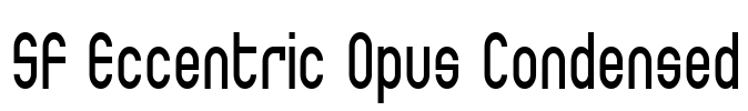 SF Eccentric Opus Condensed Font Image