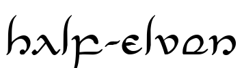 Half-Elven Font Image