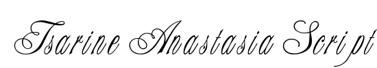 Tsarine Anastasia Script  Font Image