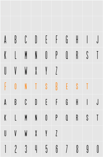 SF Movie Poster Condensed Character Map
