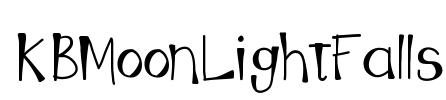 KBMoonLightFalls Font Image
