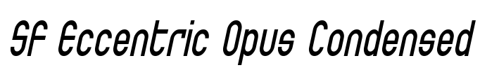 SF Eccentric Opus Condensed Font Image