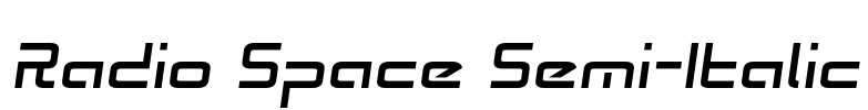 Radio Space Semi-Italic Font Image