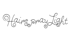 HairsprayLight Font Image