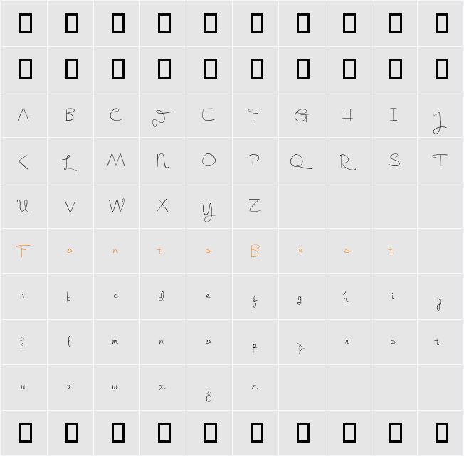Realistik Character Map
