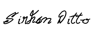 Sirhan Ditto Font Image