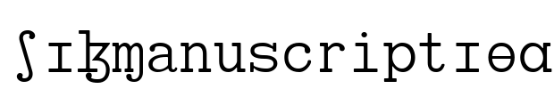 SILManuscriptIPA Font Image