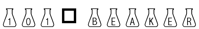 101! Beaker Font Image