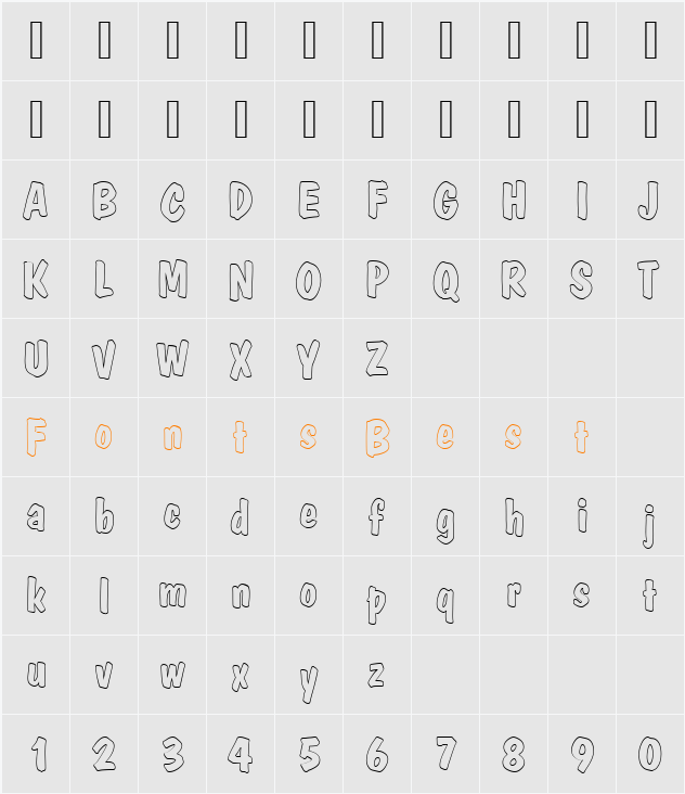 DomCasualDBolOu1 Character Map